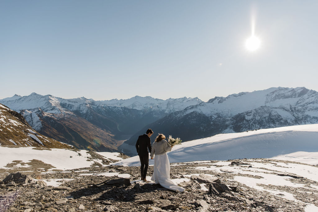 Fog Peak wedding wanaka helicopters in wanaka