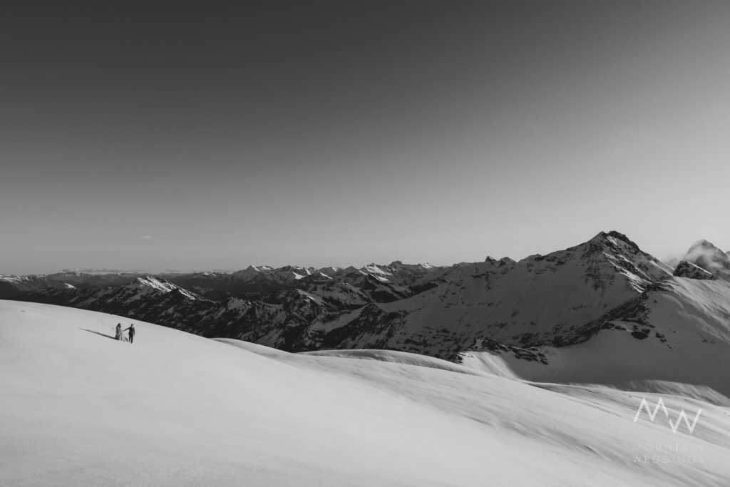Fog Peak Winter Wedding Wanaka Weddings